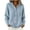02-Light Blue, variant on Cardigan Sweaters for women Button Up Long Sleeve Cute Knitted Hoodies Sweater Drawstring Fall Outerwear