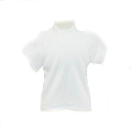 Arianna Set of 6 White Crew Neck Tee Shirt Fits 18 inch American Girl Doll