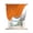 Orange, variant on Purple Grey Ombre Tie Up Curtains for Kitchen Windows,Adjustable Rod Pocket Valance 54 Inch Long, Modern Geometric Abstract Aesthetics Cream Window Treatment Balloon Roman Blind Shade, 42" x 54"