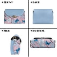 thumbnail image 5 of Pzuqiu Blue Butterfly Women Leather Crossbody Bag with Chain Strap Soft Functional Quilted Leather Mini Crossbody Purse for Women Trendy Exquisite Fashion for Daily Life Shopping, 5 of 7