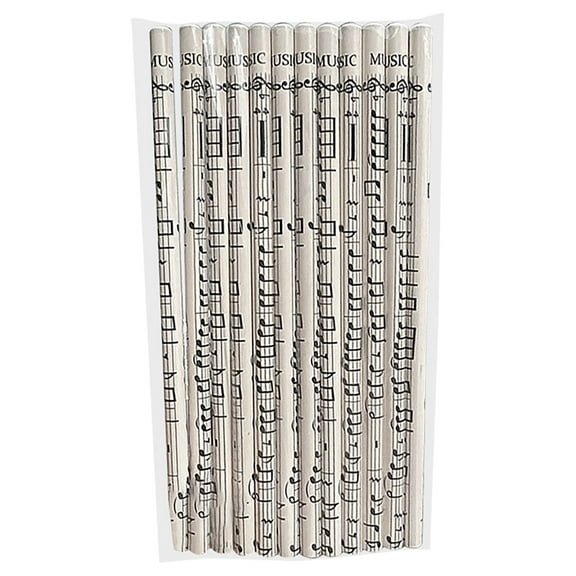 Musical Note Pencils (Hb Writing Set), Music-Note Pencils Feature Break-Resistant Hb Cores For Exam Rooms, Music Themed Hb Pencils 12 Pieces Of Note Pattern Writing Pencils |(#A), By Meiiso