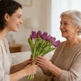 thumbnail image 6 of 7 Stems Realistic Artificial Tulips Bouquet, Lifelike Tulip Flowers for Home Decor, Wedding, Party, Valentine's Day (Size/Colour as Pictured), 6 of 7