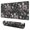 Black, variant on Dark Botanical Art Print Large Mouse Pad, Keyboard & Mouse Desk Mat for Home Office, Laptop Work, Gaming & Desktop Decor, 31.5 x 11.8 in