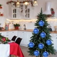thumbnail image 2 of Glitter Christmas Ball Ornament, 4.7 In Shatterproof Plastic Hanging Holiday Decoration, Blue, 2 of 7
