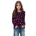 thumbnail image 7 of Bnwani Valentines Long Sleeve Toddler Shirts Girls Crew Neck Casual Cute Heart Printed Tops 3-4t, 7 of 7
