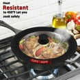 thumbnail image 4 of Universal Lid for Pots, Pans and Skillets - Tempered Glass with Heat Resistant Silicone Rim, Fits 10", 11" and 12" Diameter Cookware, Round, 4 of 7
