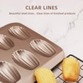 thumbnail image 2 of 2 Pack Madeleine Pans for Baking, 12 Cavity Heavy Duty Shell Shape Baking Mold Nonstick Cookie Cake Pan for Oven（Gold）, 2 of 9