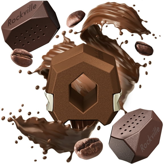 Rockville Jawline Exerciser Coffee Chocolate - Improve and Define your Jaw Line with Jaw Exerciser Bundle, Flexible BPA Free Silicone Resistance Equipment to Reduce Sagging Skin, 3 Pc. Set