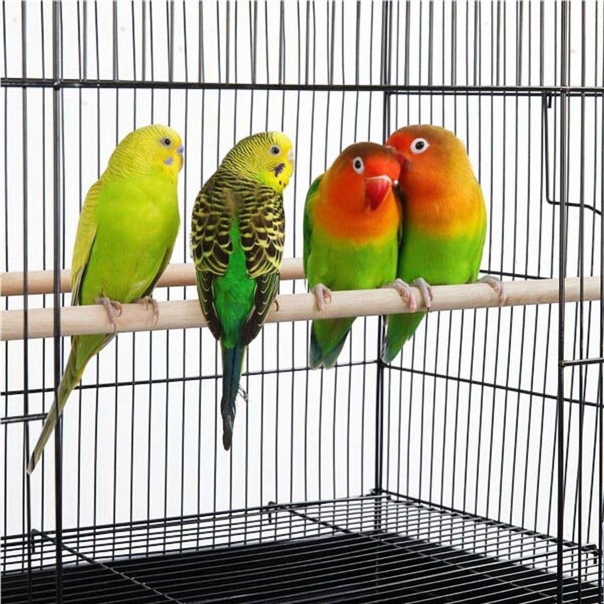 ZYPPP Flight Bird Cage for Parakeet Budgie Finch Lovebird w/ Detachable Stand&Wheels