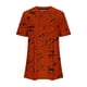 thumbnail image 3 of Tops Cortos para las Mujeres Cuello Redondo Impreso Sudadera Plisada Manga Corta, Tops de Baile para las Mujeres Primavera Verano, 3 of 4