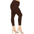 thumbnail image 2 of Women's Plus Size Seamless High Waist Lightweight Solid Yoga Capri Leggings XL-3XL, 2 of 4