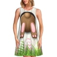 thumbnail image 1 of Balery Brown Bunny Vestidos de verano para mujer con estampado: vestido holgado sin mangas, vestido playero informal y cómodo para días calurosos., 1 of 7