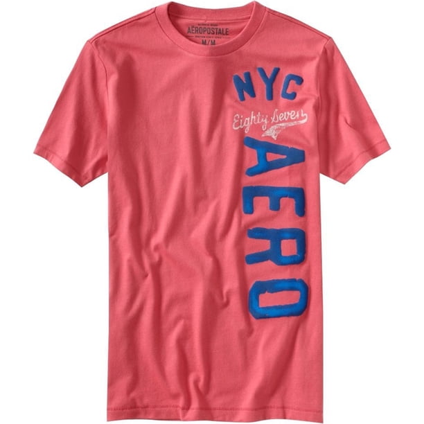 Aeropostale Nyc Graphic playera para hombre, naranja, XX-Large