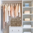 thumbnail image 5 of IAUYY 42*32*30cm Storage Bin with Lid Storage Boxes with Handles,300D Oxford Fabric+Hollow Board Applicable to Clothes Storage Office Storage,Yellow Leopard Print, 5 of 6
