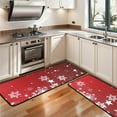 thumbnail image 3 of Kitchen Rugs Sets Of 2,Red Christmas Snowflake Pattern Anti Fatigue Kitchen Mat Rugs Non Slip Washable,Decorative Kitchen Floor Mats for Kitchen,Sink,Laundry,17"x47"+17"x47", 3 of 5