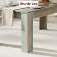 thumbnail image 5 of Dining Table for 4-6, 63" Wood Farmhouse Large Kitchen Table with Strong 4 Triangle Legs, Rectangular Dining Room Dinner Table with Sturdy Extra Support for Kitchen, Apartment, Retro Gray, 5 of 7