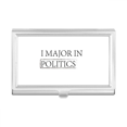 thumbnail image 1 of Quote I Major In Politics Business Card Holder Case Pocket Box Wallet, 1 of 3