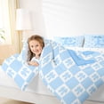 thumbnail image 4 of jejeloiu Blue Personalized Gifts Queen Comforter Set,First Letter G Bedding Comforter Set For Bows Lover Reversible 3 Pieces, 4 of 8