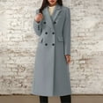 thumbnail image 4 of SBCKJ Clothing Women's Cardigan Women Double Breasted Coats Long Winter Work Office Overcoat Pocketed Outwear Clothing Sale, 4 of 4