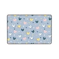 thumbnail image 7 of DouZhe Vintage Abstract Blue Hearts Rugs Doormat, Non-Slip Machine Washable Carpets Floor Door Mat , 36" x 24", 7 of 7