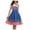 Blue, variant on Dresses, Apron Short Sleeve Two Piece Skirt Sets Crew Neck, Women Dress Body Sculpting Stage Garment Costume Solid A-Line Vestidos Mid-Length Women, Blue Size L(US:6)