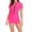 Pink, variant on Womens OnePiece Bikini Set Solid Color Long Sleeve Sun Protection Zipper Surf Sleeveless Backless Summer Swimwear