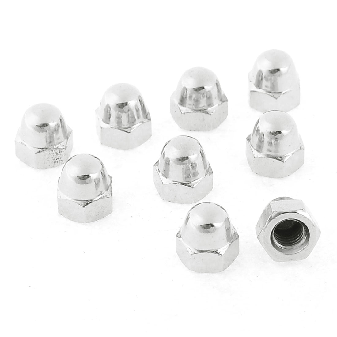 10 PCS 10mm Hex Head 5mm Female Threaded Metal Car Tire Wheel Lug Nut