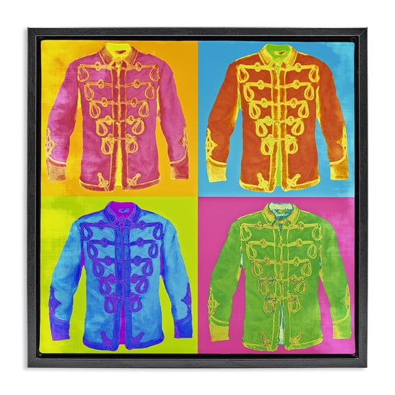 Stupell Industries Contemporary Modern Hue Jackets Black Floating Frame Canvas Art, 18 x 18, by Graffitee Studios