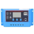thumbnail image 1 of Controlador de Carga Ticfox Panel Solar 12V 24V Pantalla LCD PWM Regulador Inteligente carga fotovoltaica USB Dual 5V(20A), 1 of 14
