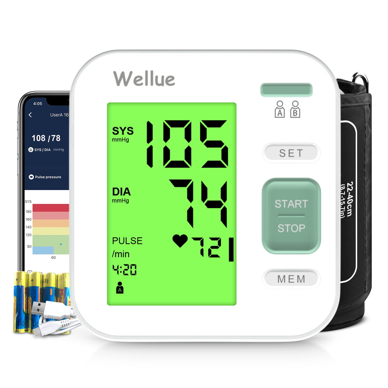 wellue blood pressure monitor