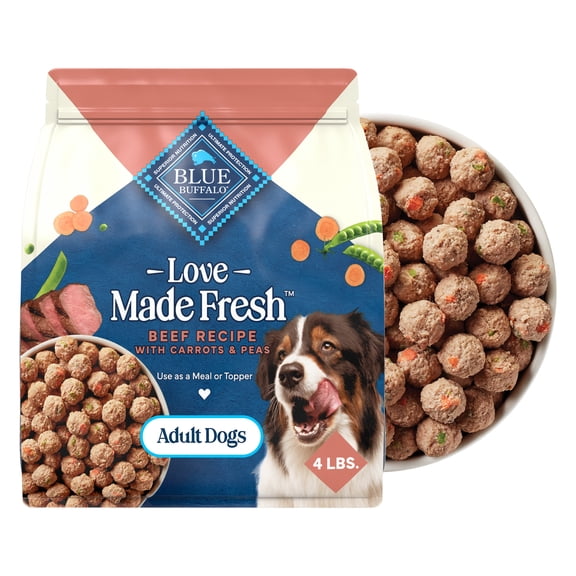 Blue Buffalo Love Made Fresh Adult Refrigerated Dog Food, Beef Meatball 4lb Pouch