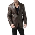 thumbnail image 2 of Men Grant 2-Button Leather Blazer Lambskin Sport Coat Jacket (Regular and Big & Tall), 2 of 6