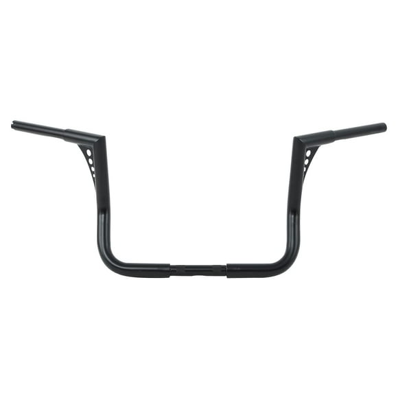 TCT-MOTORPARTS Black 1 1/4" Rise 12" Ape Hanger Handlebar Fit for Harley Dressers Baggers Touring Electra Glide, Street Glide, Ultra Limited and Tri Glide models