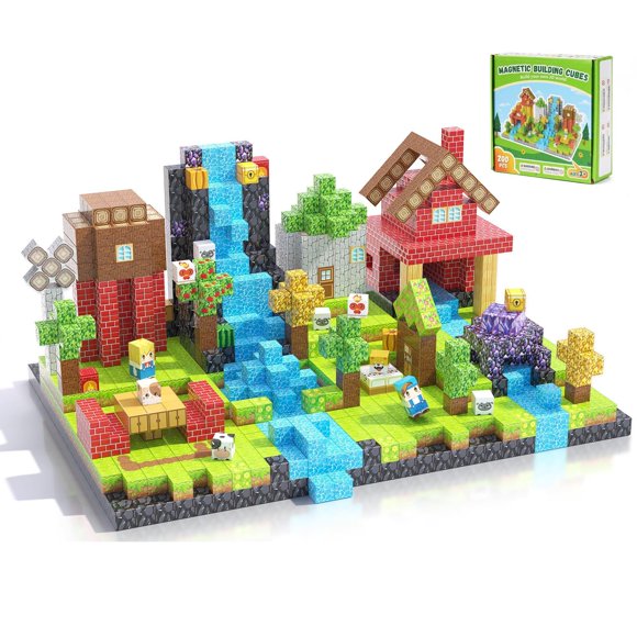 Bloques de construcción magnéticos Fitrobust, 200 piezas, juguete STEM de 2 cm