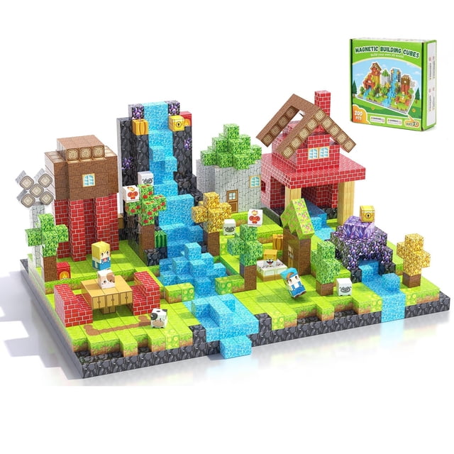 Bloques de construcción magnéticos Fitrobust, 200 piezas, juguete STEM de 2 cm
