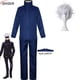 thumbnail image 3 of Disfraz de Gojo Satoru para hombre y niño, color negro y azul, con parche en el ojo, pelucas, gafas, uniformes de Anime para fiesta de Halloween, 110-3XL, 3 of 5