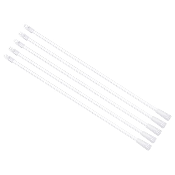 5 Pack 15" Blinds Wand Replacement, Acrylic Blinds Tilt Wand with Hook and Grip, Vertical Blind Rod Stick for Window Curtain Opener Accessory, Clear