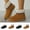 Brown, variant on Womens Winter Snow Boots Ankle Booties Fuzzy Warm Platform Short Boots for Women Slip on Boots Brown 7(39)