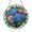 Acrylic 3.5 Inch, variant on Bird Lover Blue Jay Stained Glass Suncatcher, Round Window Hanging with Hydrangea Blooms