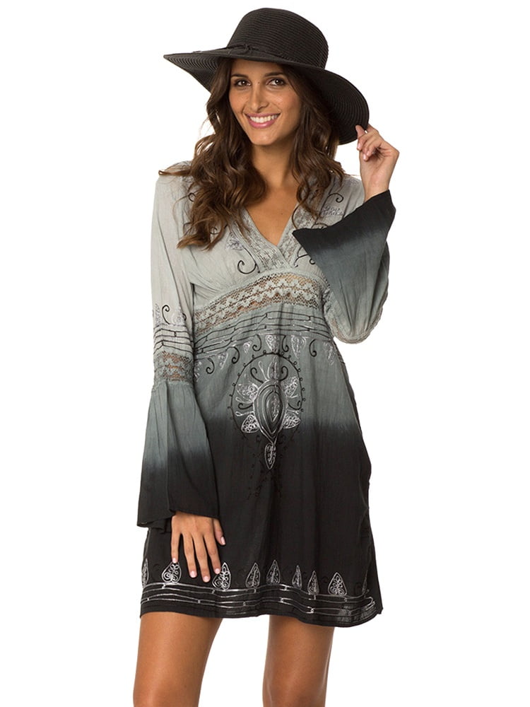 Lagaci Moroccan Moon Dress, Dip Dyed 
