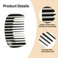 thumbnail image 3 of Unique Bargains Hair Comb Wide Tooth Anti-Static Pocket Size Comb for Thick Curly Hair Detangling Comb White Black, 3 of 7