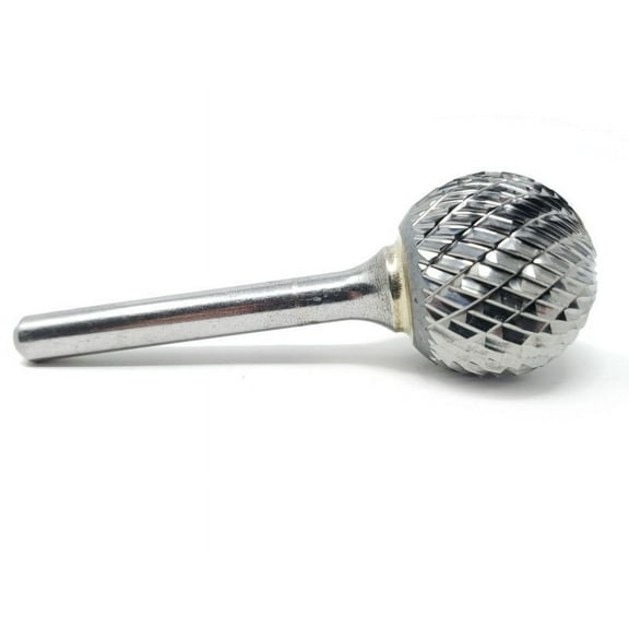 SD-9 Double Cut Ball Shape 1" Carbide Burr Bur Tool Die Grinder Bit 1/4" Shank