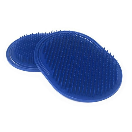 GBS Pet Brush, Blue Shampoo Brush Scalp Massager Hair Remover Curry Comb Dog & Cat Grooming Brush, Pet Hair Brush Cleaning Slicker Brush Removes Tangles Lint Brush for Pet Hair (2 (Best Way To Remove Cat Hair From Bedding)