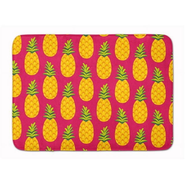 Carolines Treasures BB5136RUG Pineapples on Pink Machine Washable Memory Foam Mat