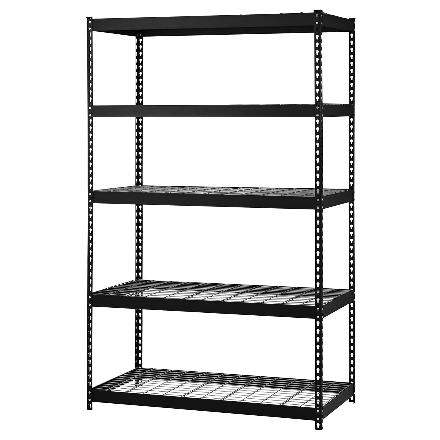 Muscle Rack 48"W x 24"D x 72"H 5-Shelf Steel Freestanding Shelving Unit; 1,000 lbs. Capacity per Shelf; Black