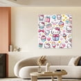thumbnail image 4 of hello kitty Canvas Wall Art Cartoon Wall Decor | HD Printed & Wooden framed wall art | Modern Wall Decor for Gift | Kids Room Decor | Made in USA 20x20Inch, 4 of 5