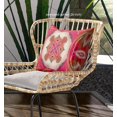 thumbnail image 3 of 20"x20" Hot Pink Zippered Broadcloth Geometric Throw Pillow, 3 of 3