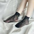 thumbnail image 2 of Summer Women Elastic Lace Flowers Fishnet Socks Ankle Ankle Short Fishnet Socks Netting Socks, 2 of 9