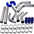 thumbnail image 1 of Universal 8x 2.5 inch Aluminum Pipe Turbo Intercooler Piping Kit Blue Coupler Hardware, 1 of 6