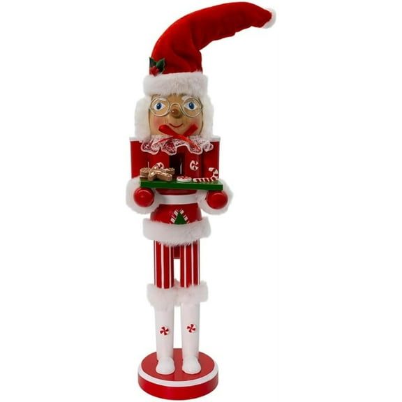 Kurt Adler Wooden Nutcrackers, Mrs. Claus, 15"